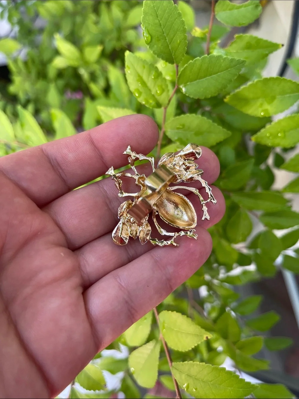 NEW! Gold Bee Cocktail Ring with Clear Crystals and White Accent 🪲🐝 A8-279